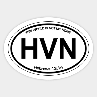 HEAVEN Country Code Sticker Sticker